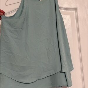 Pink Rose Light Blue Tank Top